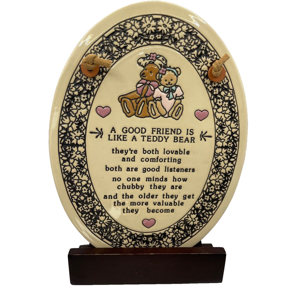 Handcrafted Genuine Trinity Pottery Friends Oval Wall Plaque Made in USA